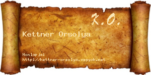 Kettner Orsolya névjegykártya
